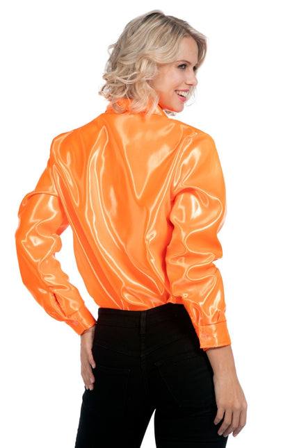 Disco Blouse Ruches Oranje