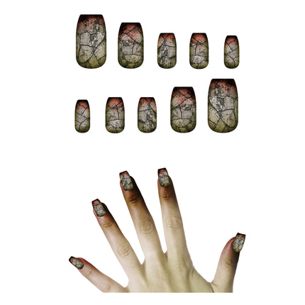 Halloween Nep Nagels Zombie 10st