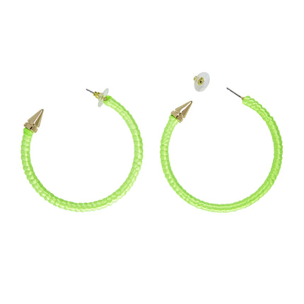 Neon Groene Oorbellen Ringen