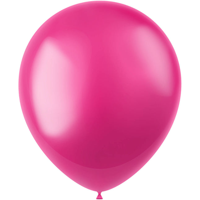 Fuchsia Ballonnen Metallic Fuchsia Pink 33cm 10st