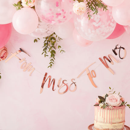 Rose Gouden Bruiloft Letterslinger From Miss To Mrs 1,7m