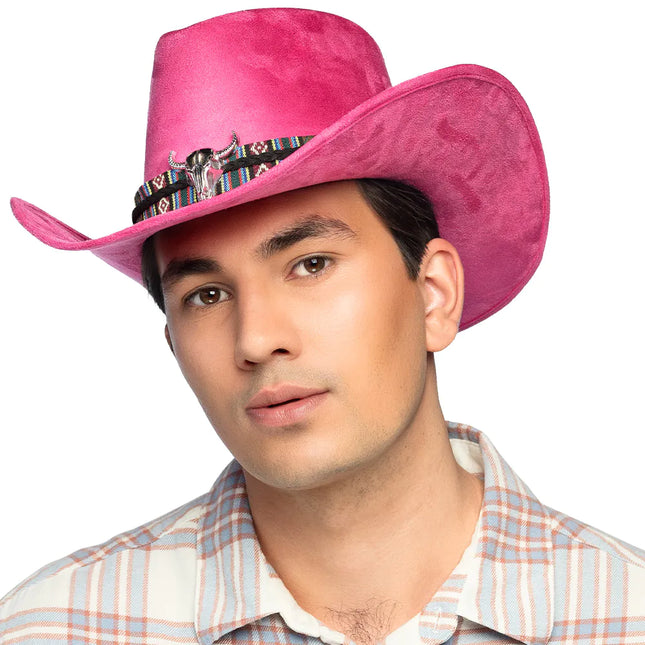 Roze Cowboy Hoed Luxe