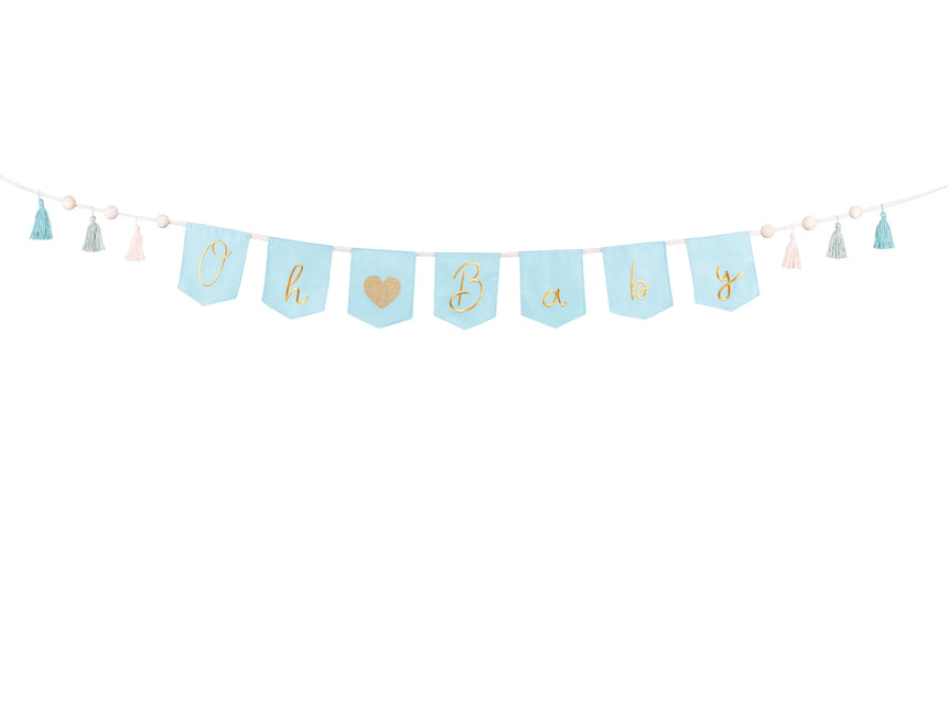 Blauwe Banner Oh Baby 2,5m