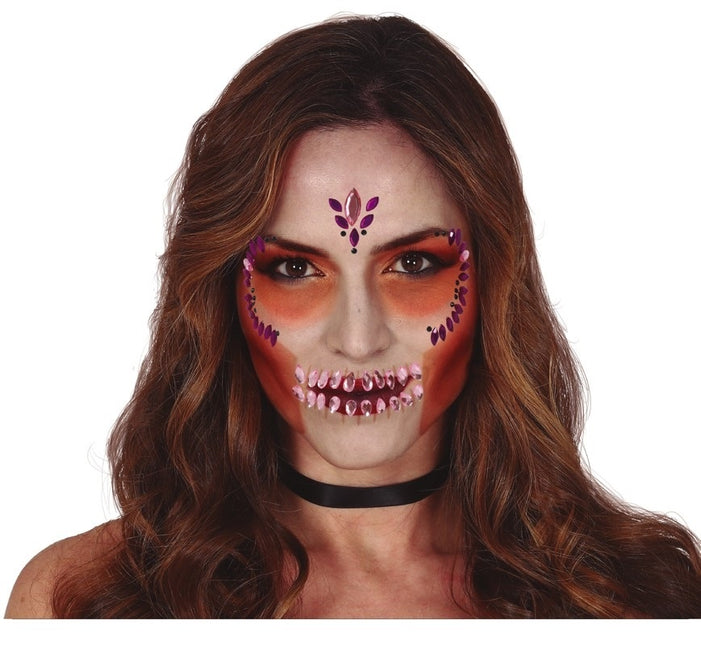 Halloween Plak Diamantjes Lila