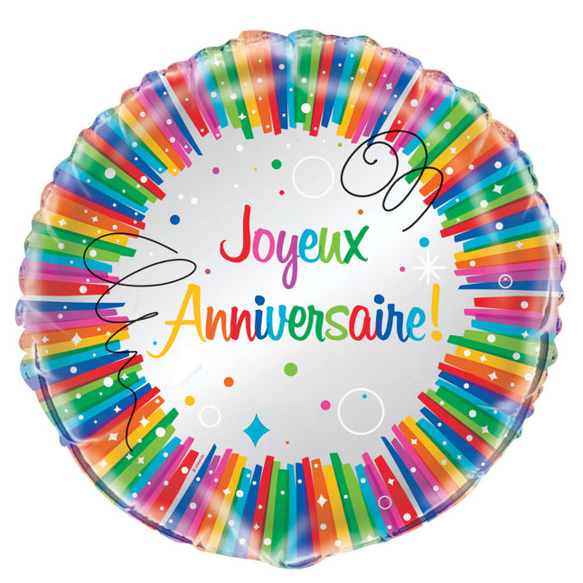 Helium Ballon Joyeux Anniversaire 45cm leeg