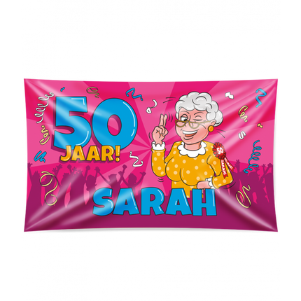 Gevel Vlag Sarah Cartoon Xxl 1,5m