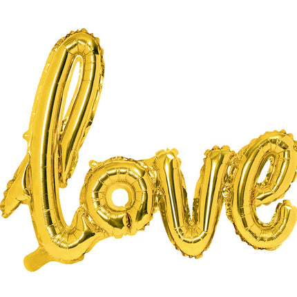 Letterballon Set Love Goud Leeg 73cm