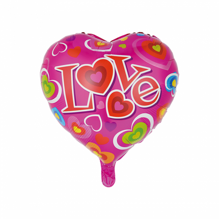 Helium Ballon Hart Love 45cm leeg