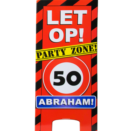 Abraham Warning Sign 50 jaar Verkeersbord 62,5cm