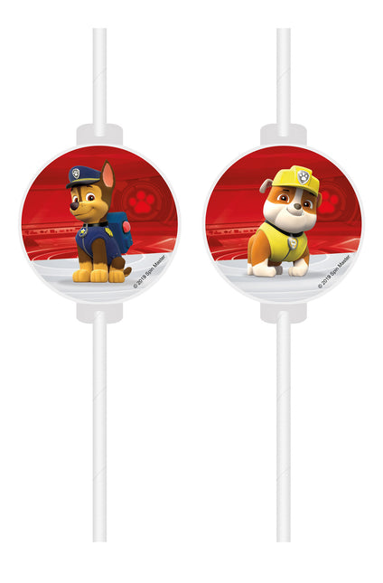 Paw Patrol Papieren Rietjes Versiering 4st