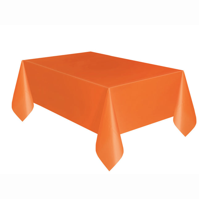 Oranje Tafelkleed Plastic 2,74m