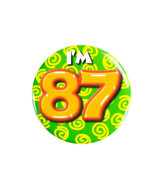 I'm 87 Button 87 Jaar 5,5cm