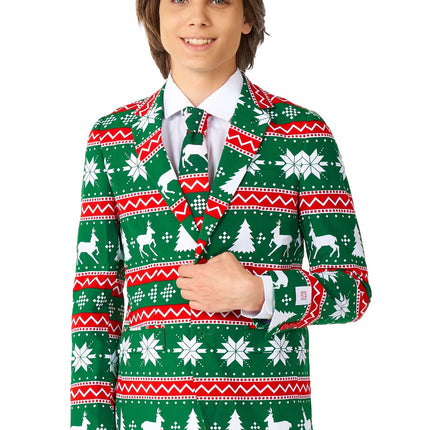 Festive Green Pak Jongen Tiener OppoSuits