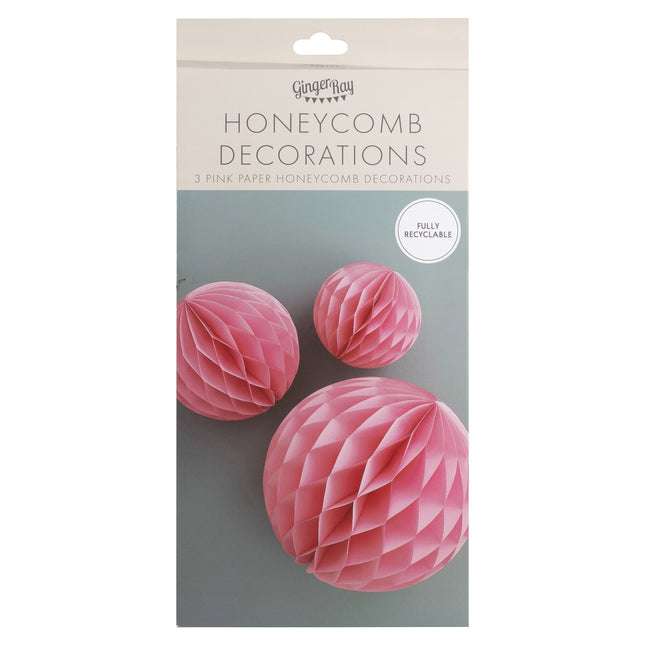 Roze Honeycomb 3st