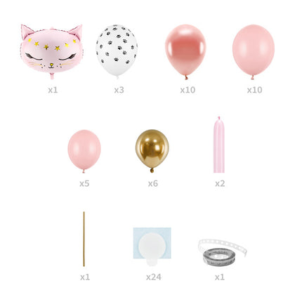 Ballonnenpilaar Kat Roze 1,4m