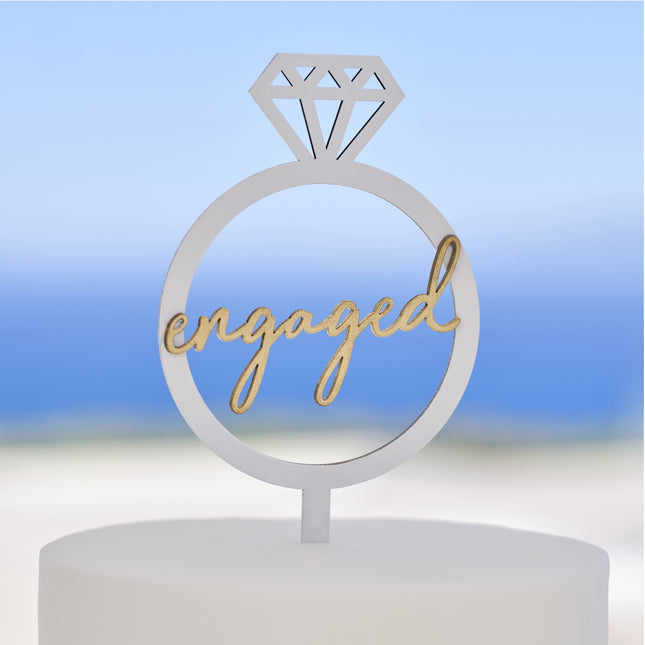 Bruiloft Taarttopper Engaged 11cm