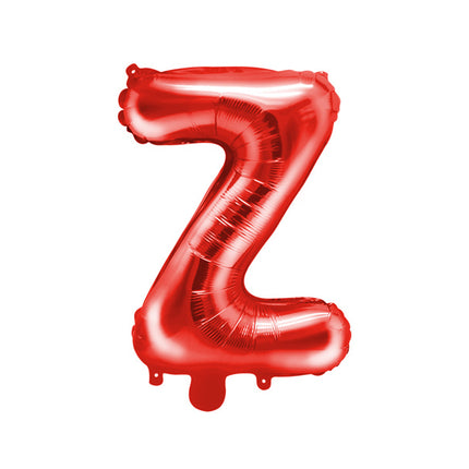 Folie Ballon Letter Z Rood Leeg 35cm