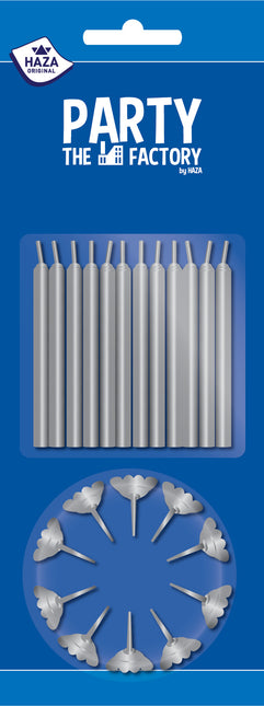 Zilveren Kaarsjes Houder 6cm 12st