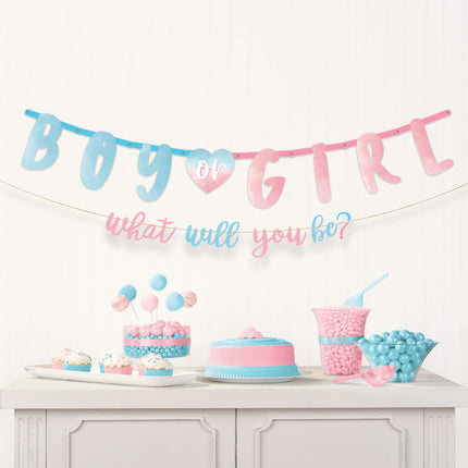 Gender Reveal Letterslinger 2 delig