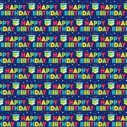 Cadeaupapier Happy Birthday Taart 1,52m