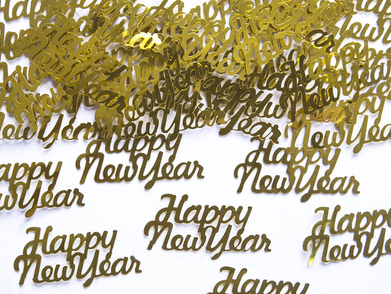 Confetti Happy New Year Goud 4cm