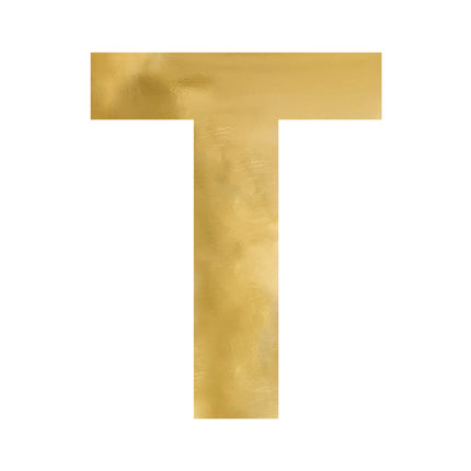 Spiegelletter T Goud 60cm