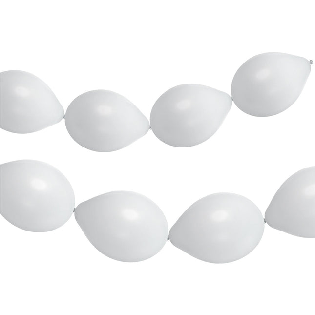 Witte Ballonnenslinger Coconut White 3m 8st