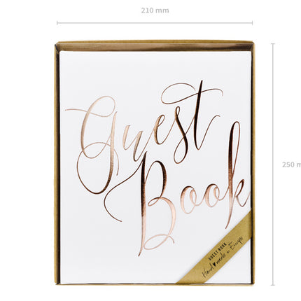 Gastenboek Rose Gouden Letters 24,5cm