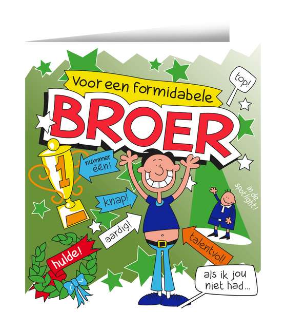 Wenskaart Broer 16,5cm