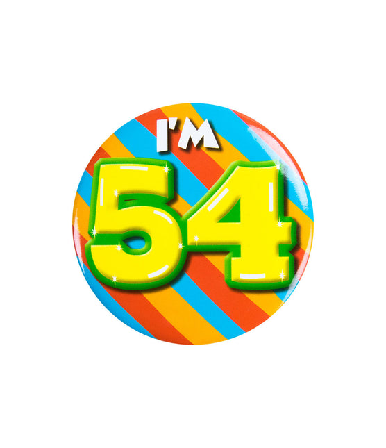 I'm 54 Button 54 Jaar 5,5cm