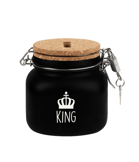 Zwarte Spaarpot King 12,5cm