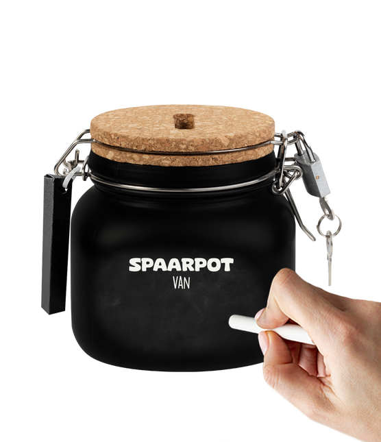 Zwarte Spaarpot Spaarpot Met Naam 12,5cm