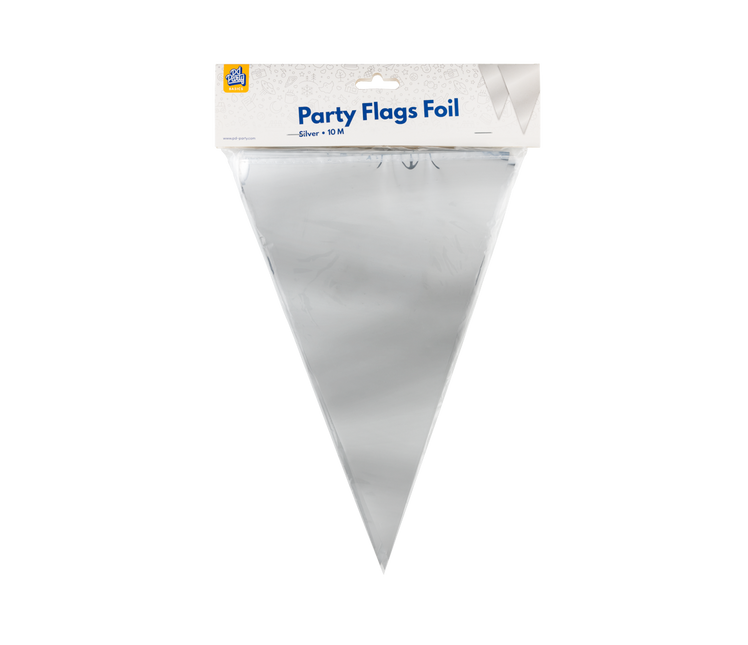 Party Flag Foil Silver