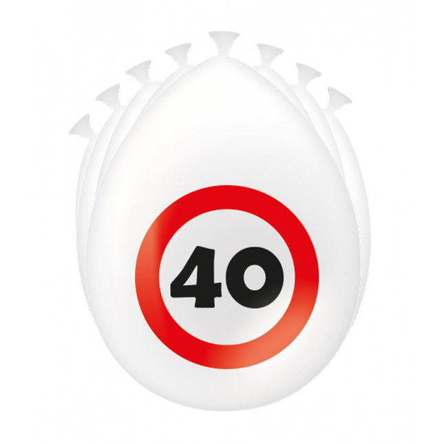 40 Jaar Ballonnen Verkeersbord 30cm