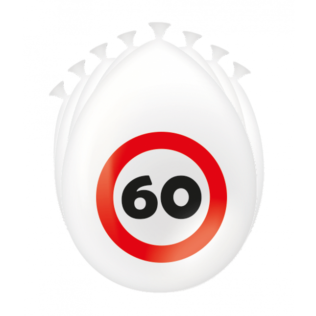 60 Jaar Ballonnen Verkeersbord 30cm